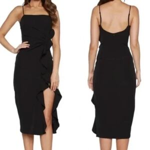 BARDOT Rona Ruffle Midi Dress Size S